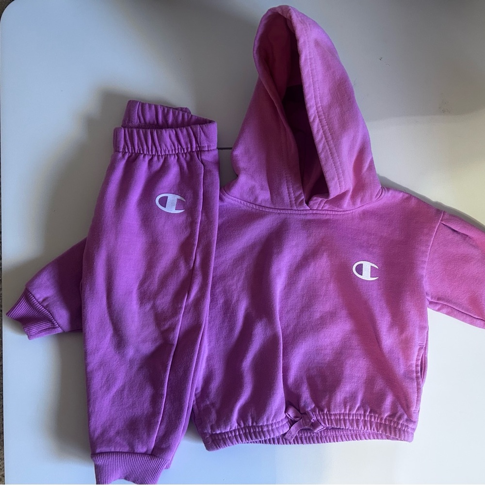 Champion Fuchsia Hoodie and Sweatpants Set